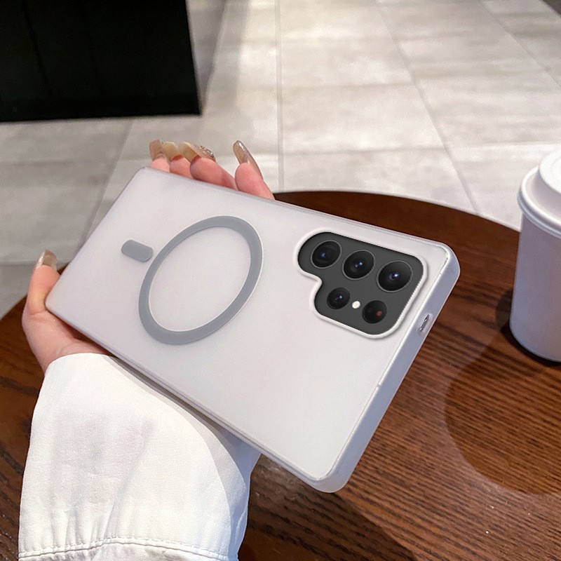 Frosted Pc Hard Shell Ice Fog Drop-resistant Magnetic Phone Case