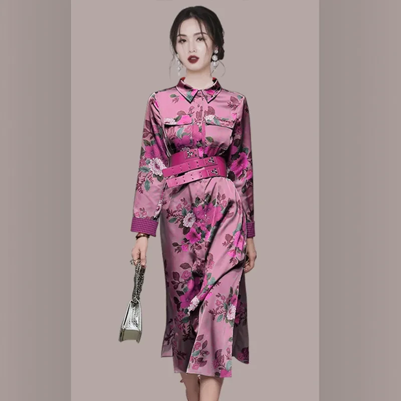 Fuchsia Long Sleeve Dress