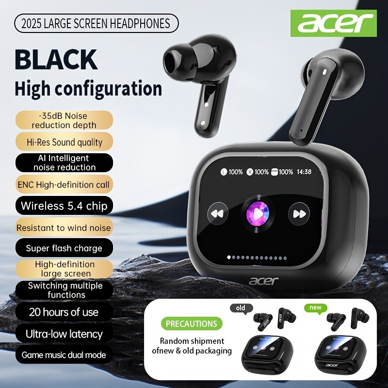 Acer OHR541 True Wireless Earbuds with LCD Touch Screen