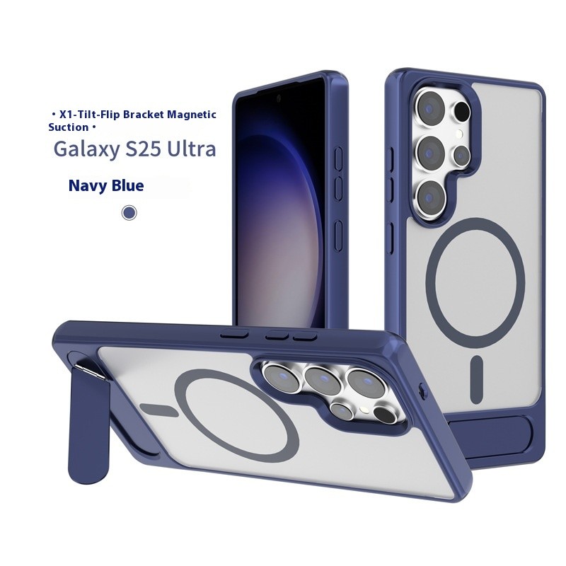 Applicable To S25ultra Magnetic Suction Phone Case Magsafe Oblique Turning Bracket