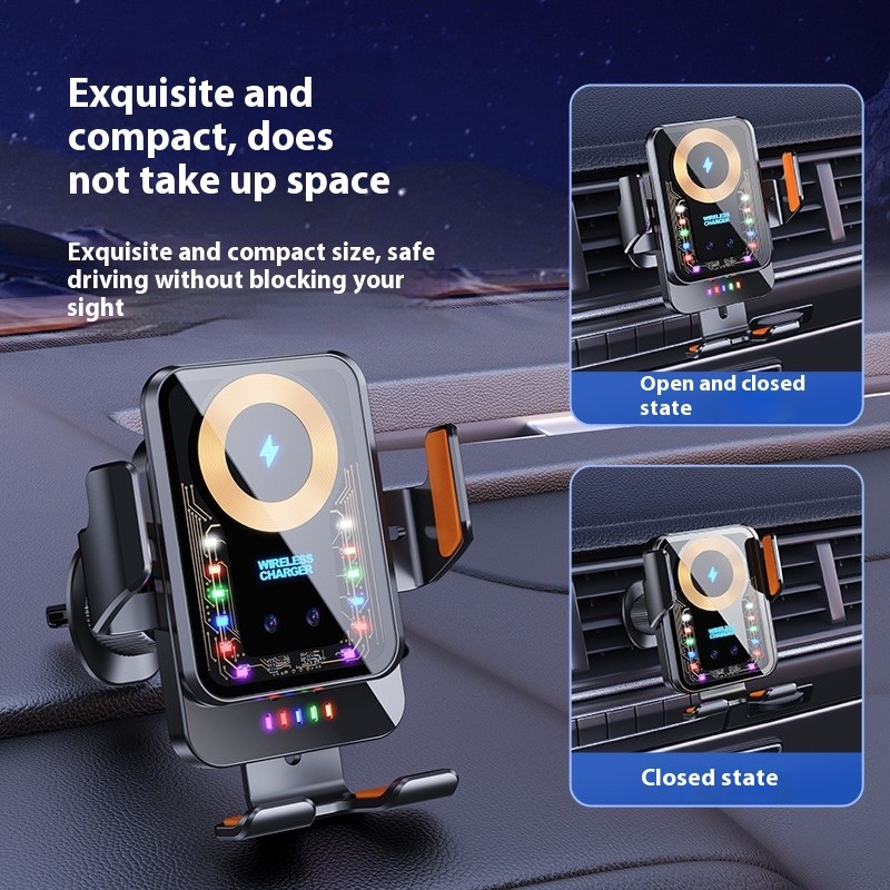 Car Wireless Charging Stand Fast Charge 15W High Power Automobile Phone Holder Gravity