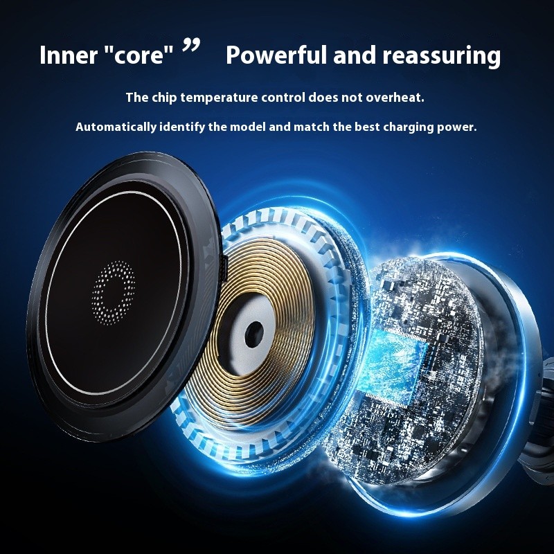 Vehicle-mounted Mobile Phone RGB Lamp Wireless Fast Charge Applicable To Car Navigator Bracket