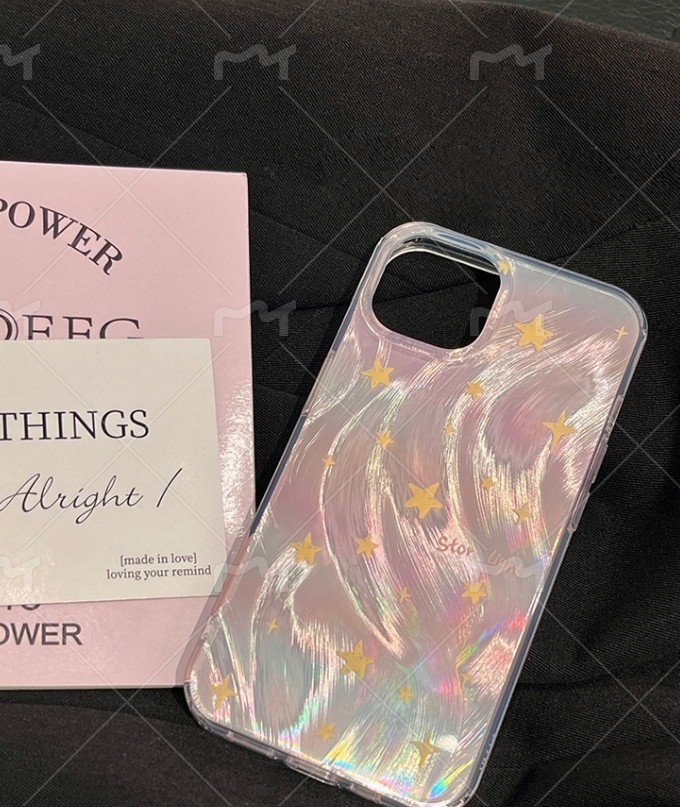 Ins Laser Gradient Star Full Package Hard Case