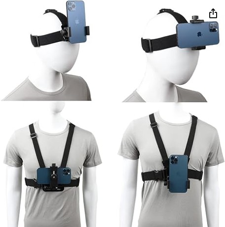 Sports Camera Mobile Phone Chest Strap Headband First Person Perspective Shooting Suit