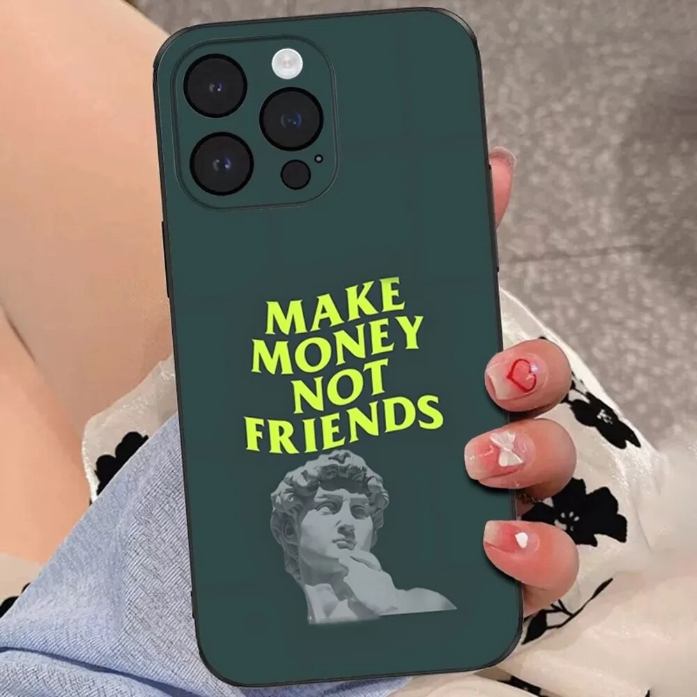 Black English Money Phone Case