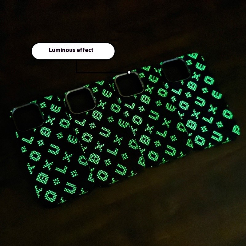 Creative Luminous Carbon Fiber Grain Magnetic Suction Phone Case