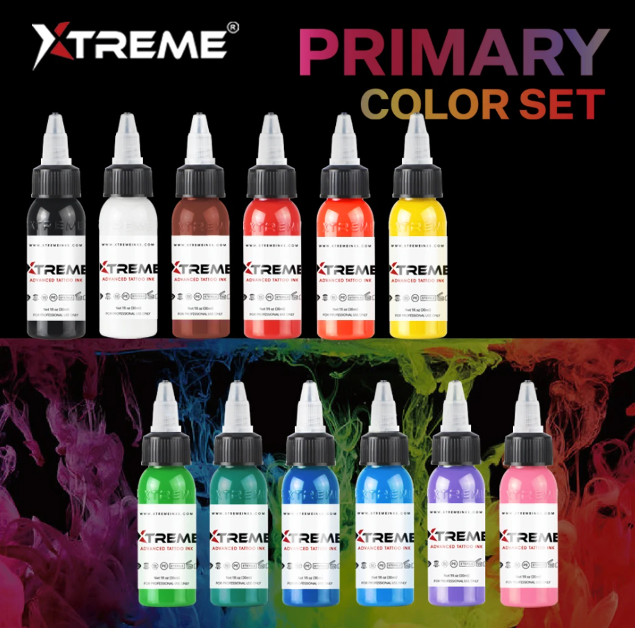 12 Primary Colour Set  Xtreme Ink