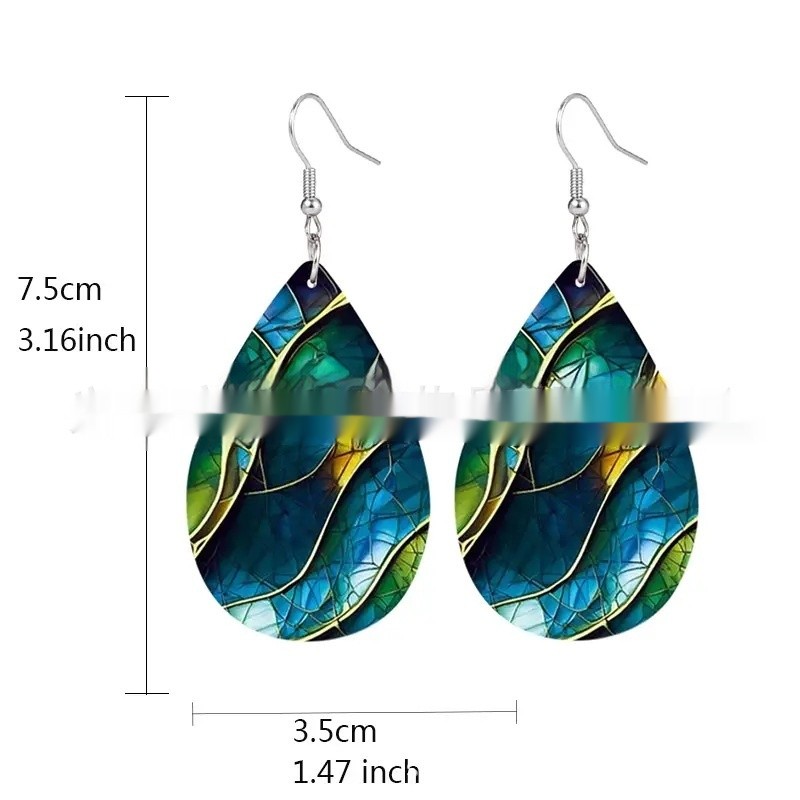 Personality Trendy Acrylic Flat Branch Knot Earrings Unique Earrings Eardrops