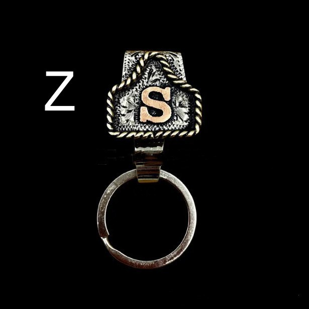 Handmade Cow Tag Belt Key Holder Metal