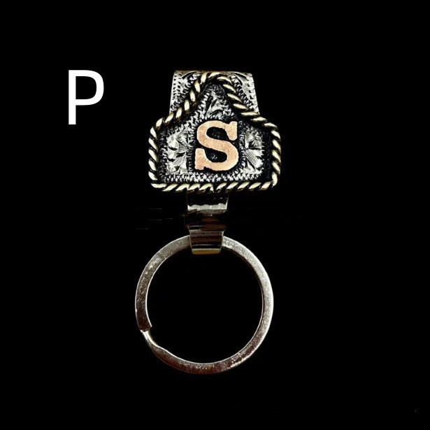 Handmade Cow Tag Belt Key Holder Metal