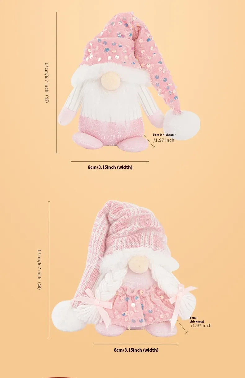 Christmas Decorations Sequins Couple Ornaments