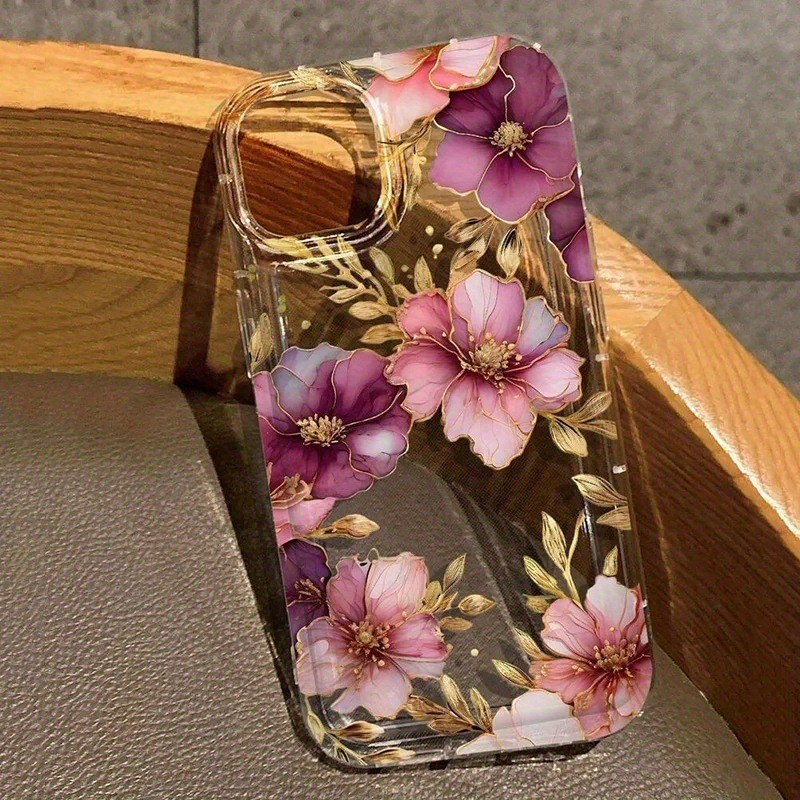Purple Flowers Applicable To 12promax Air Spring Phone Case