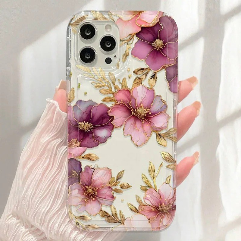 Purple Flowers Applicable To 12promax Air Spring Phone Case