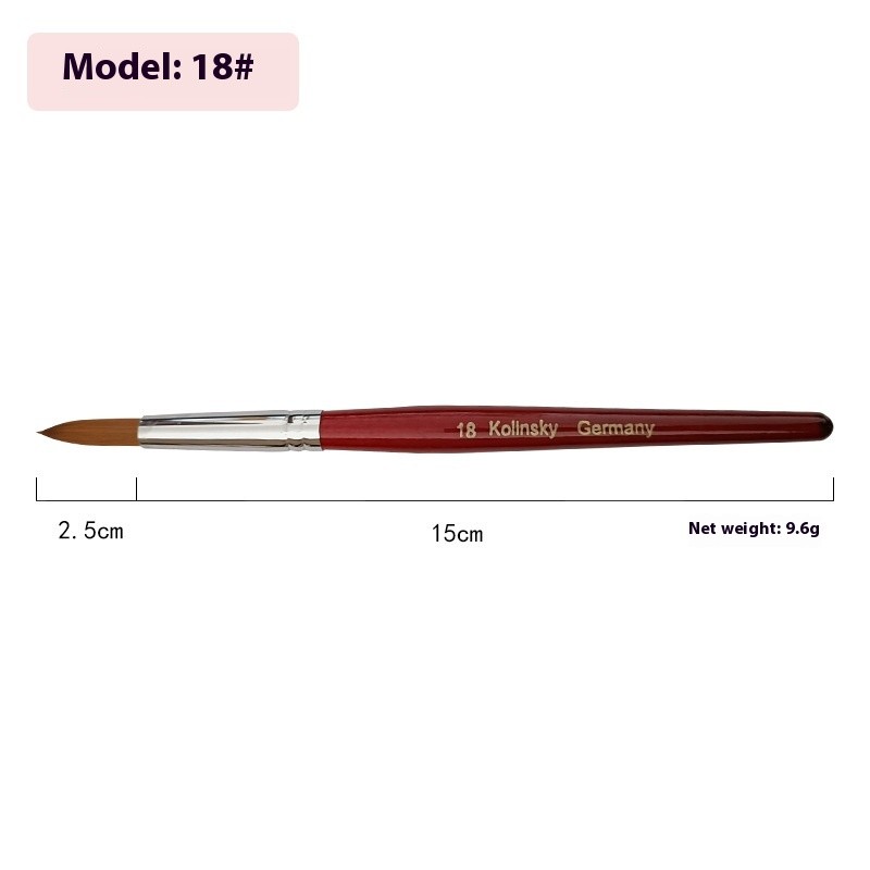 Nail Art Crystal Pen With A Round Tip Made Of Rosewood