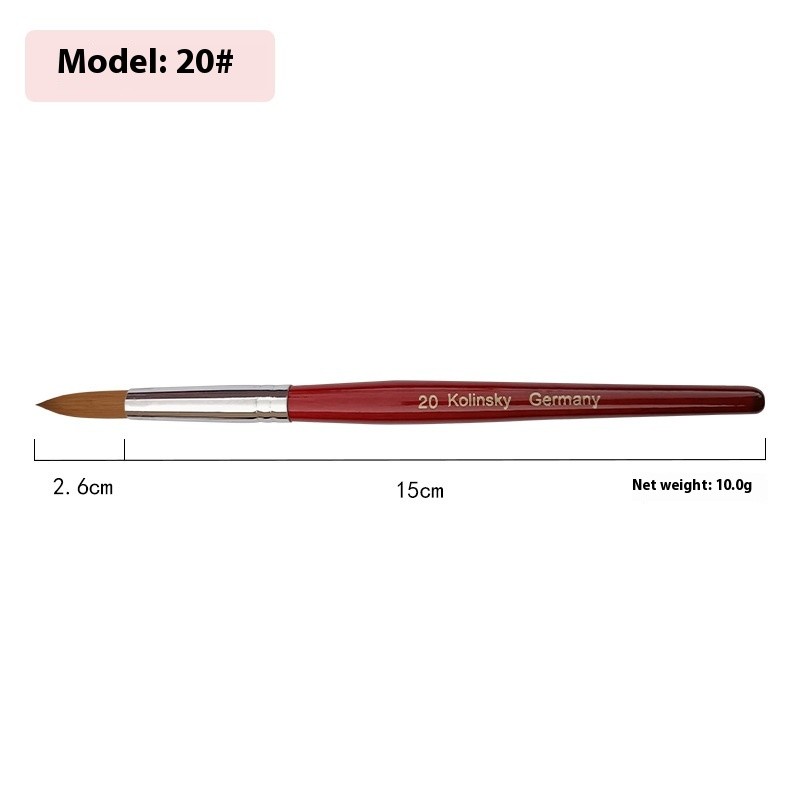Nail Art Crystal Pen With A Round Tip Made Of Rosewood