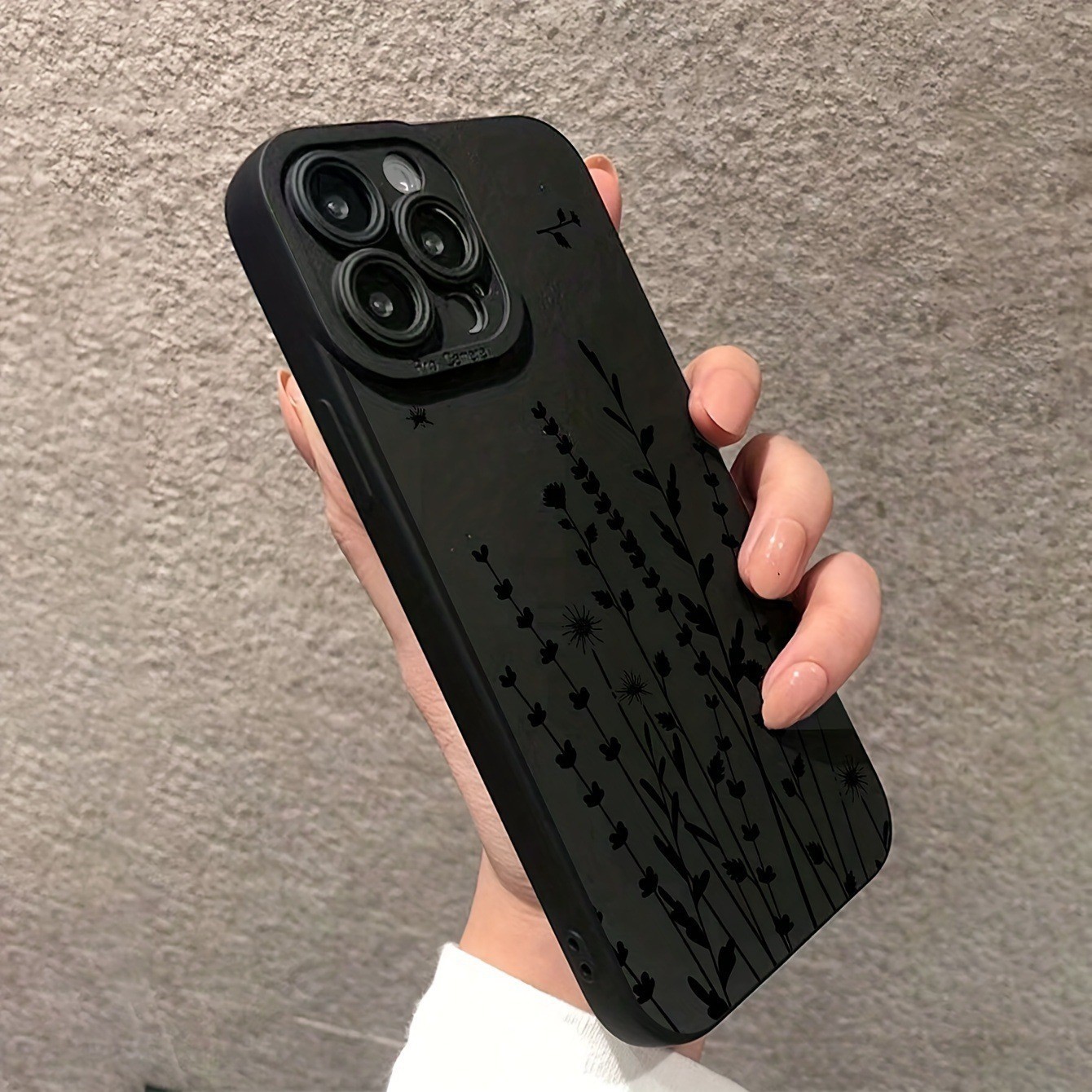 Flowers, Flowers And Branches Silicone Straight Edge Frosted Skin Feeling All-inclusive