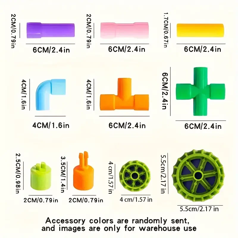 52pcs Tube Building Blocks