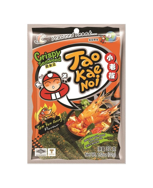 TAOKAENOI Tao Kae Noi Crispy Seaweed (Tom Yum Goong Flavour) 32g