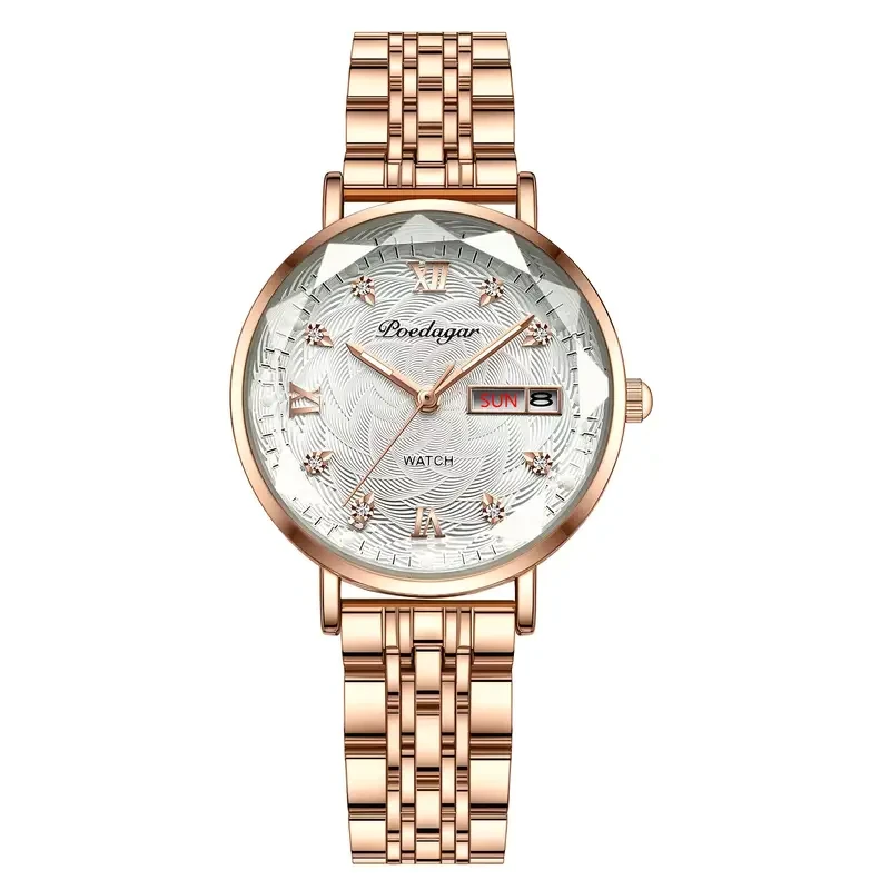 POEDAGAR Womens Luxury Quartz Watch