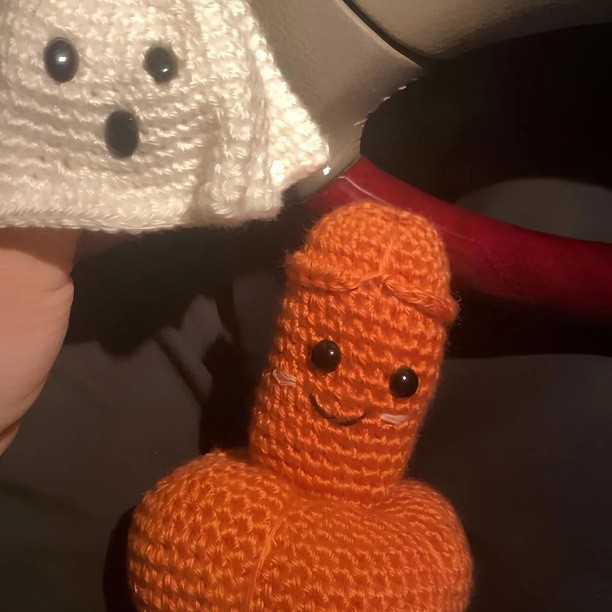 Handmade Crocheted Halloween Pumpkin Ghost Decoration Ornaments