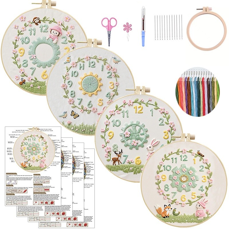 Clock Decoration Embroidery Diy Creative Simple Handmade Kit Material Package
