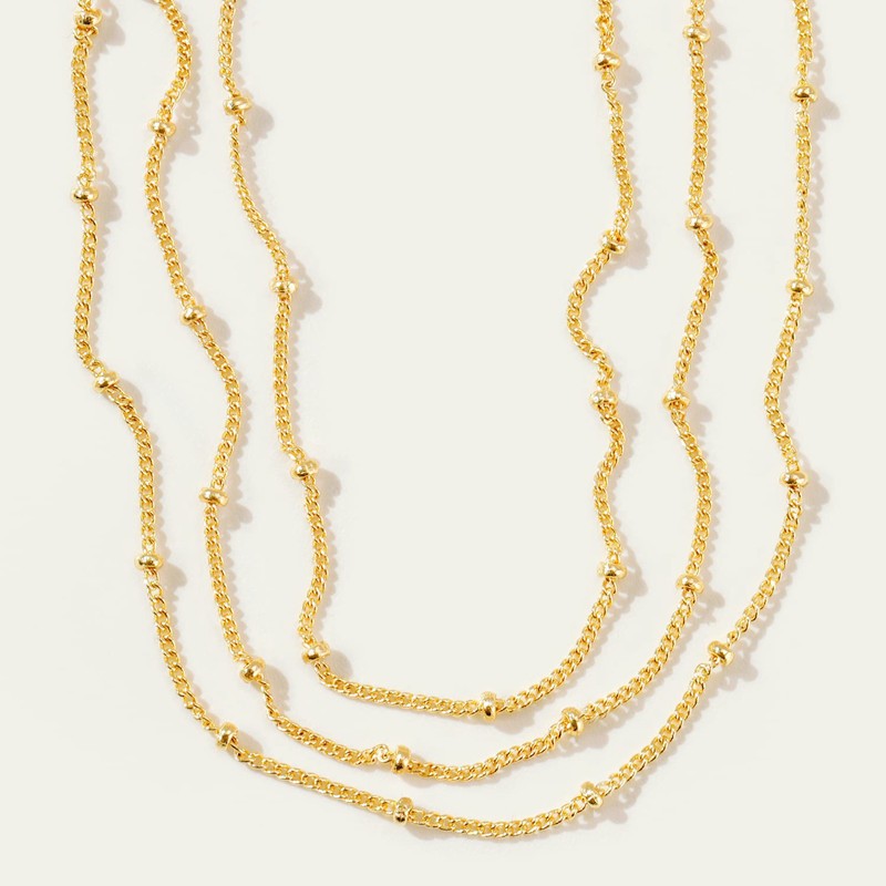 Adjustable Multi-layer Stacked Metal Beads Bracelet