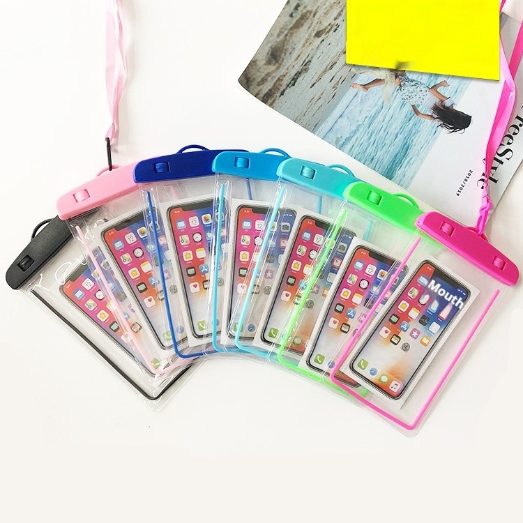 Luminous Mobile Phone Bag Sealed Transparent Beach Swimming Cellphone Waterproof Cover