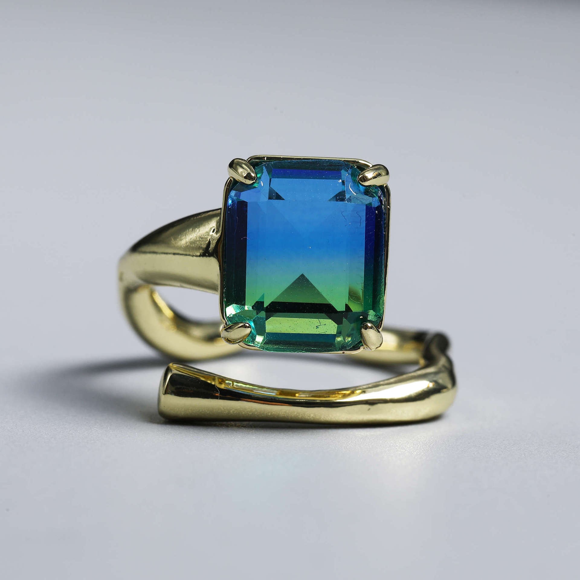 Women's Fashion Zircon Quadrangle Geometric Ring