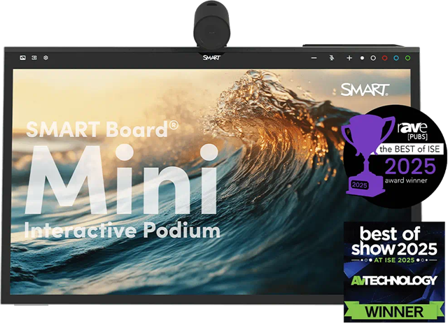 SMART Board Mini 727, Interactive Podium with iQ App, AM60 - Bundle