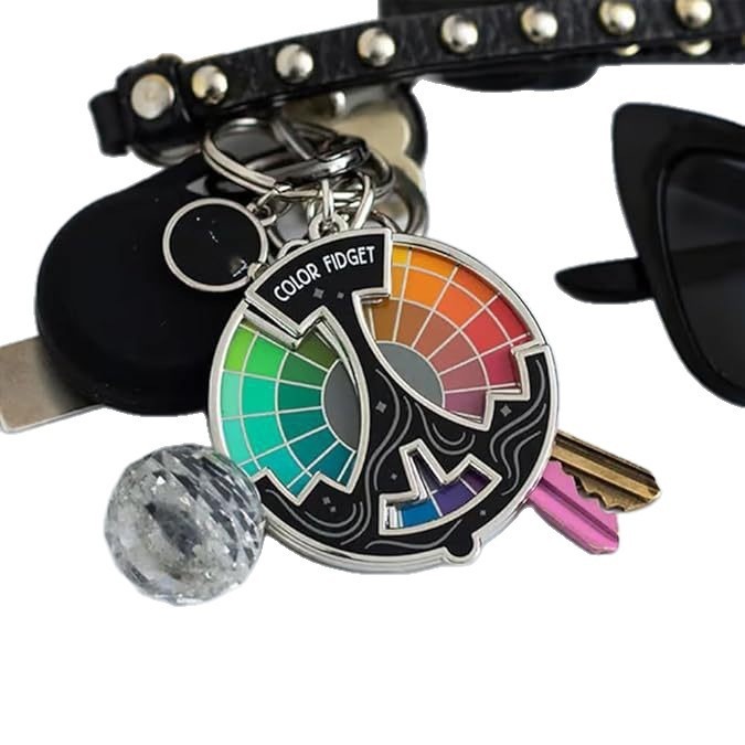 Tone Colo Wheel Rotator Keychain Pendant