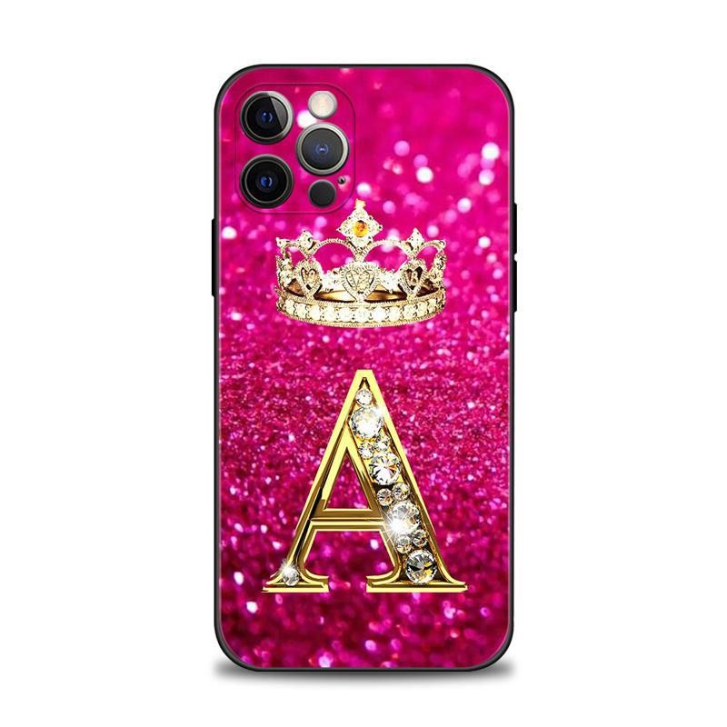 Golden Diamond King Crown Letters Phone Case