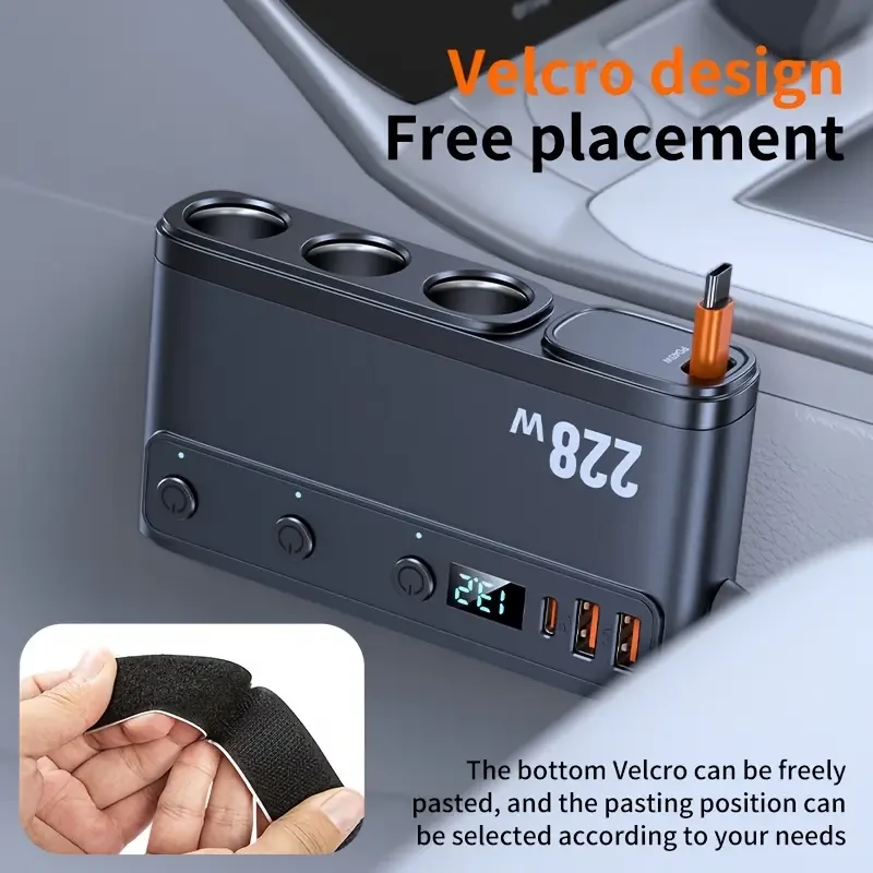 228W Car Adapter 9-Port