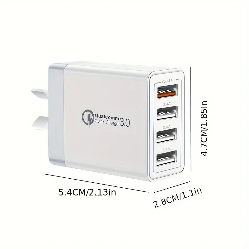 4-Port Fast Charge USB Wall Charger