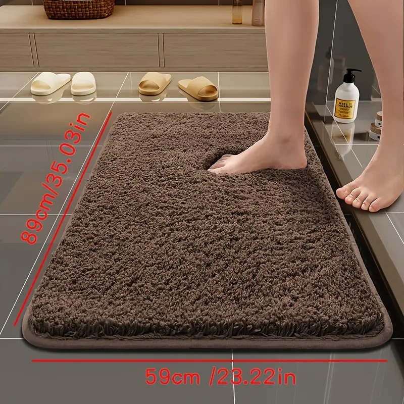Non Slip Shower Mat - Luxury 1pc PVC Bath Rug with Drainage Holes