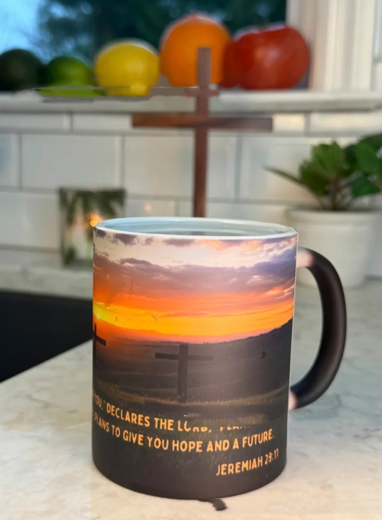 Scripture Verse Mug Coffee Cup Heat Change Color