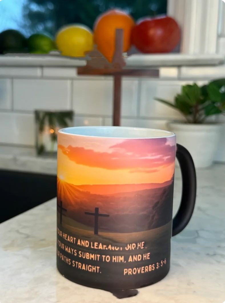 Scripture Verse Mug Coffee Cup Heat Change Color