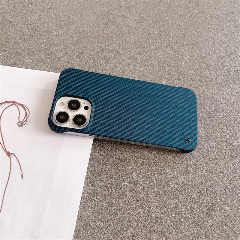 Frameless Carbon Fiber Pattern Hard Shell Phone Case