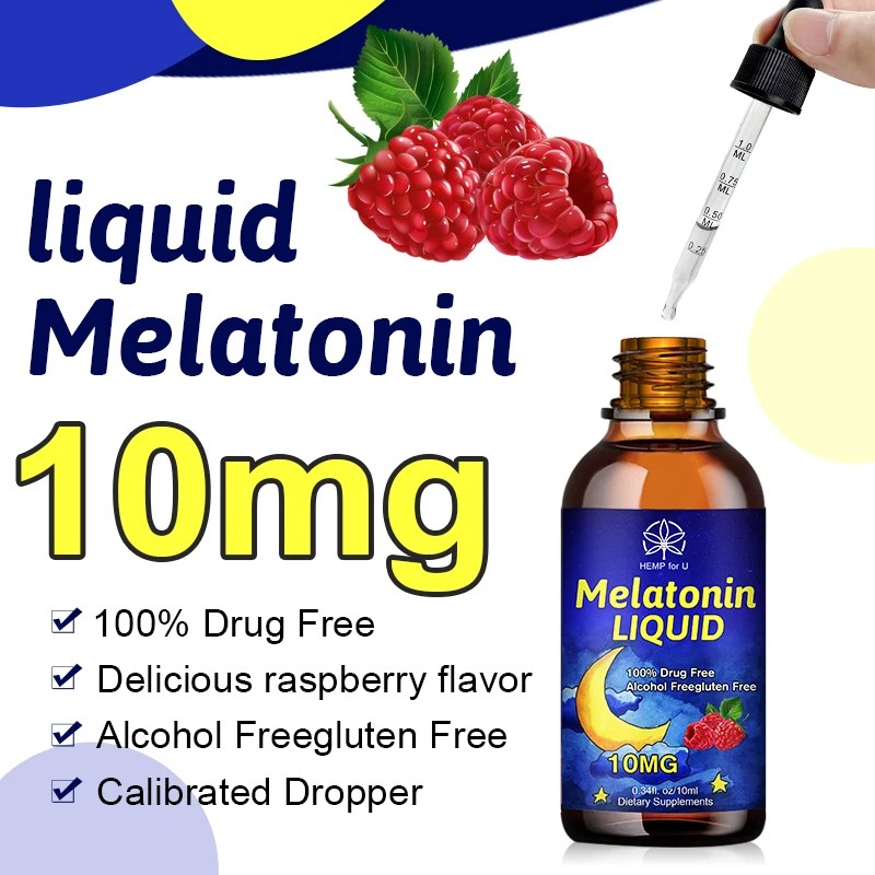 Melatonin DropIns 10mg – Liquid Sleep Aid Support for Healthy Sleep