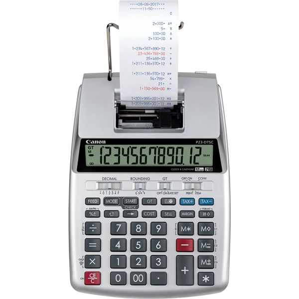 Canon P23DTSCII 12 Digit 2 Colour Print Calculator