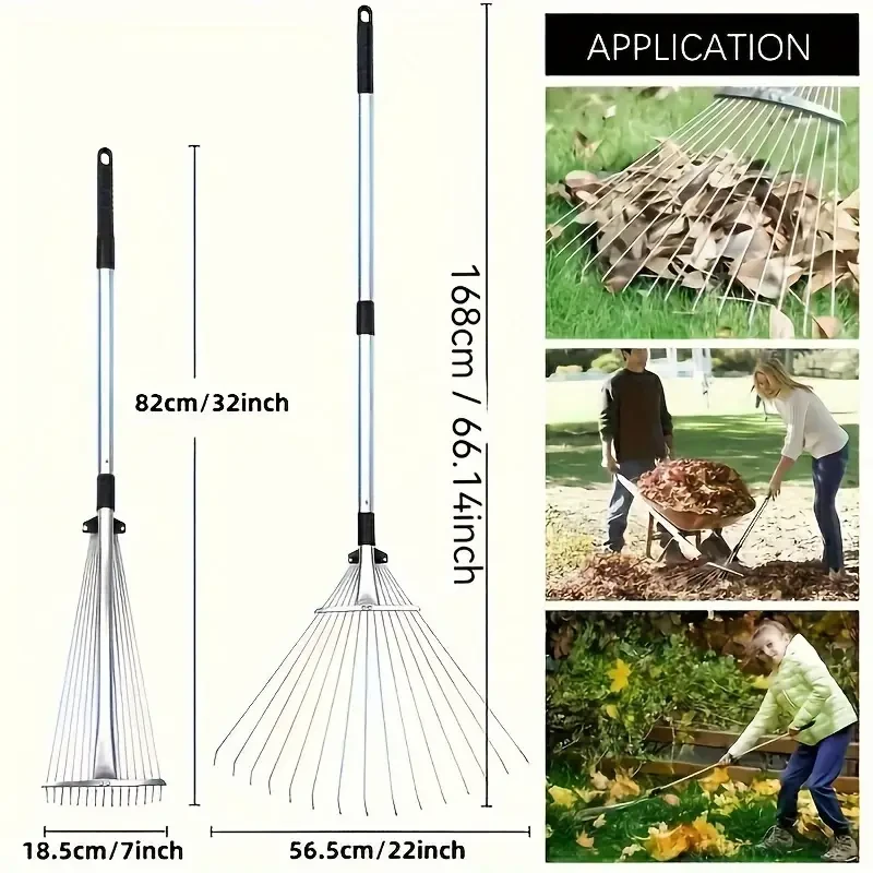 Adjustable Stainless Steel Rake