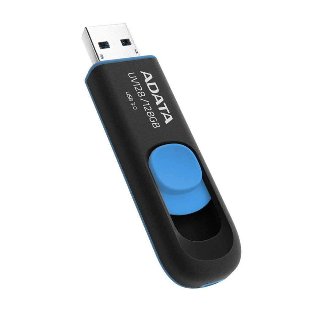 ADATA UV128 Dashdrive Retractable USB 3.2 32GB Blue/Black Flash Drive