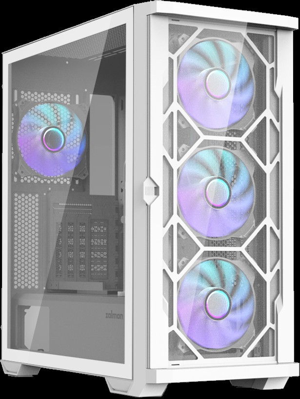 Zalman Z10 Duo ATX Mid Tower Case 4x120mm ARGB White
