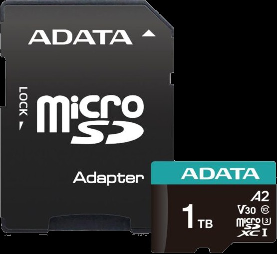 ADATA Premier Pro microSDXC UHS-I U3 A2 V30 Card with Adapter 1TB