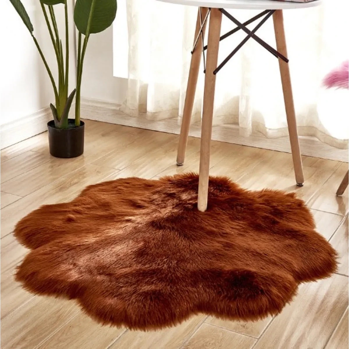 Brown Fur Rug