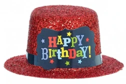 Mini Hat - Birthday Brights Glitter (Plastic)