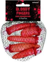 Halloween Decorations - Asylum Bloody Fingers (Plastic) - Pack of 5
