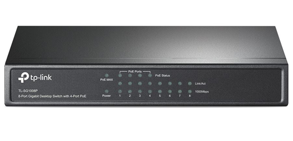 TP-Link SG1008P 8 Port Gigabit Switch with 4x PoE+ Ports