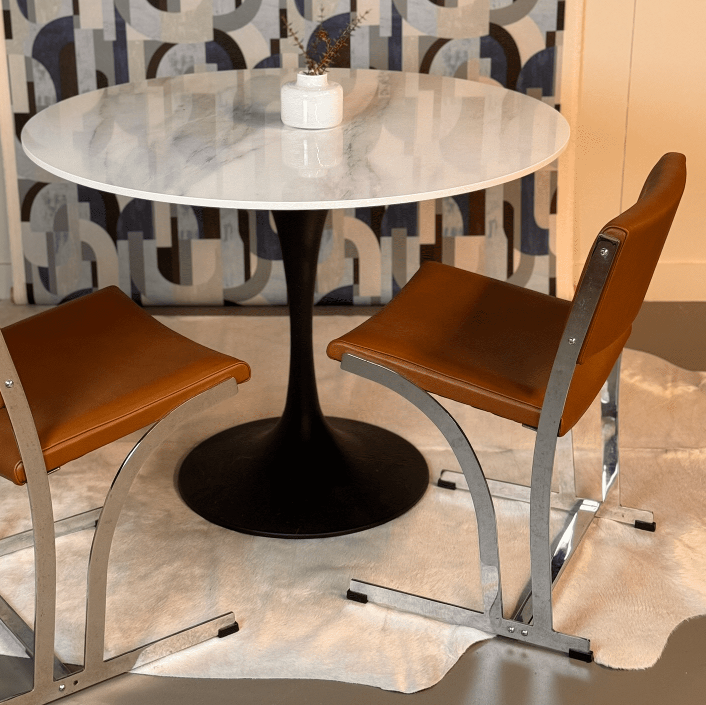 NATURAL COWHIDE RUG WHITE PREMIUM