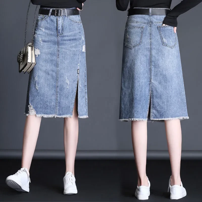 Denim Skirt Plus Size