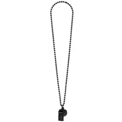 Whistle On Chain Necklace - Black